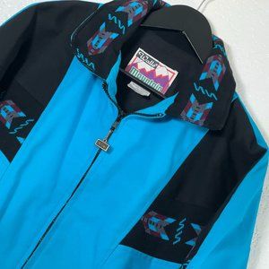 Walls Mountain Vintage Navajo Aztec Print Made in USA Bomber Jacket Men's Size M